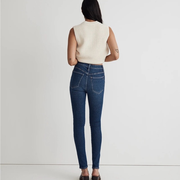 Madewell 10" High-Rise Skinny Jeans, Size 26, Smithley Wash - Picture 5 of 12